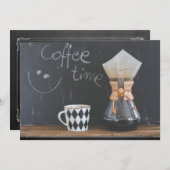 Kaffeezeit Party zusammenbringen Einladung (Vorne/Hinten)