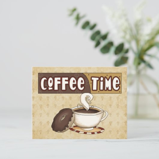 Kaffeezeit Postkarte (Stehend Vorderseite)