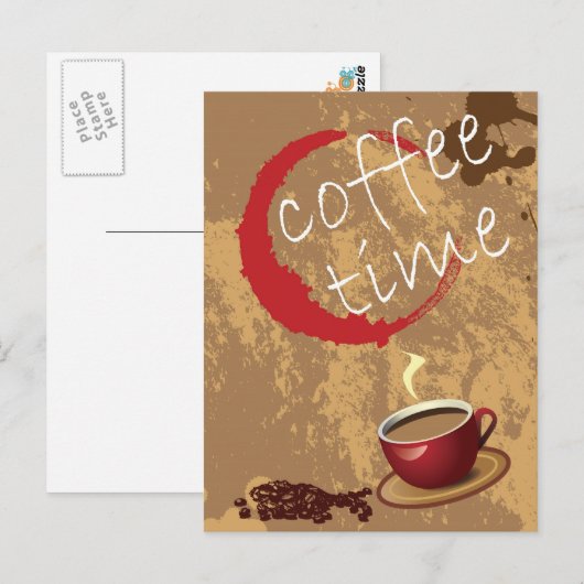 Kaffeezeit Postkarte (Vorne/Hinten)
