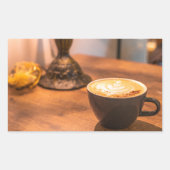 Kaffeezeit Rechteckiger Aufkleber (Vorderseite)