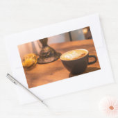 Kaffeezeit Rechteckiger Aufkleber (Umschlag)