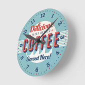 Kaffeezeit Reto-Style Decorative Wall Clock Runde Wanduhr (Winkel)