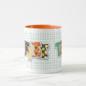 "Kaffeezeit" Retro Cut Out Letters Tasse (Zentrum)