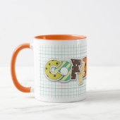 "Kaffeezeit" Retro Cut Out Letters Tasse (Links)