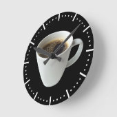 Kaffeezeit Runde Wanduhr (Winkel)