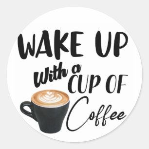 Kaffeezeit Runder Aufkleber