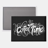 Kaffeezeit-Slogan kompliziert Magnet (Vorderseite/Rückseite)