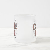 Kaffeezeit Tasse, Niedlich handGezeichnet Typograf Mattglastasse (Mittel)