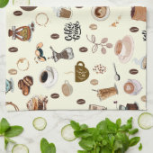 Kaffeezeit Vintages Küchentuch (Gefaltet)