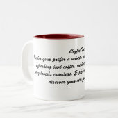 Kaffeezeit Zweifarbige Tasse (Vorderseite Links)