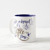 Kaffeezeit Zweifarbige Tasse (Vorderseite Links)