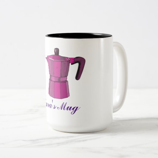 Kaffeezeit Zweifarbige Tasse (VorderseiteRechts)