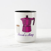 Kaffeezeit Zweifarbige Tasse (Mittel)