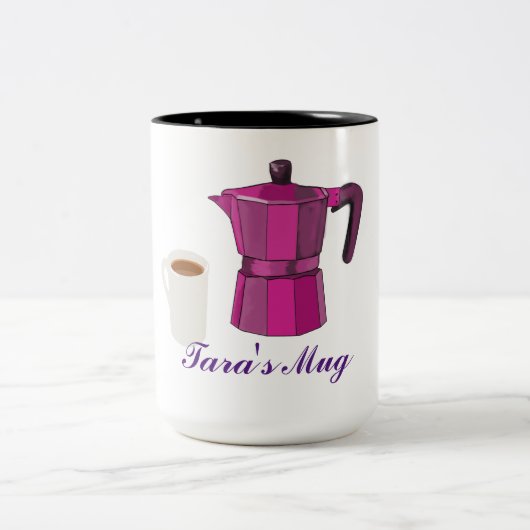 Kaffeezeit Zweifarbige Tasse (Mittel)