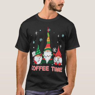 Kaffeezeiten mit drei Gnomen frohe Weihnachtscos T-Shirt