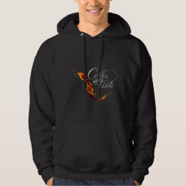 Kaffeezeitkalligraphie & Splash Stream Kaffee Hoodie