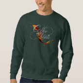Kaffeezeitkalligraphie & Splash Stream Kaffee Sweatshirt (Vorderseite)