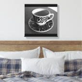 Kaffeezeitkanvas Leinwanddruck (Insitu (Schlafzimmer))