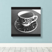 Kaffeezeitkanvas Leinwanddruck (Insitu (Holzboden))