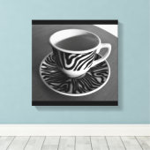 Kaffeezeitkanvas Leinwanddruck (Insitu (Holzboden))