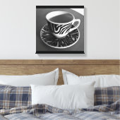 Kaffeezeitkanvas Leinwanddruck (Insitu (Schlafzimmer))