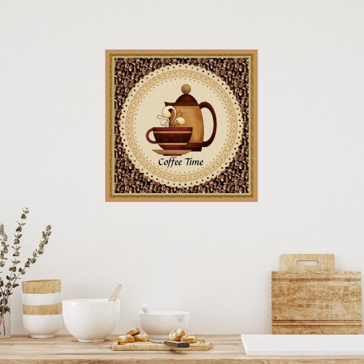 Kaffeezeitplakat Poster (Küche)
