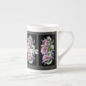 Kaffeezeittext mit Blume Image Specialty Tasse (Rechts)