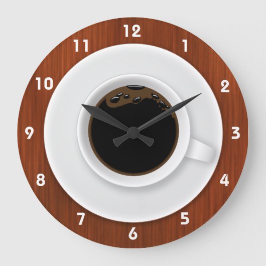 Kaffeezeituhren Große Wanduhr (Vorderseite)