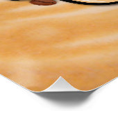 Kaffeezeitwörter für Milchschaum Poster (Ecke)