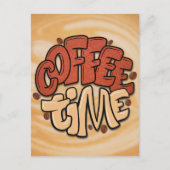 Kaffeezeitwörter für Milchschaum Postkarte (Vorderseite)