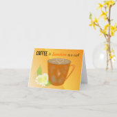 Kaffeezitat Karte (Gelbe Blume)