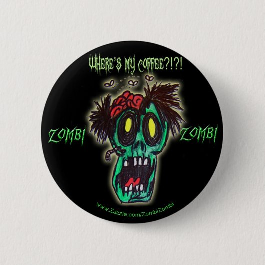 Kaffeezombie Button (Vorderseite)