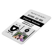 Kaffeezubereitung Tee im Erntejahr Schwarzes Foto Magnet (Linke Seite)