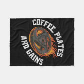 Kaffeezubereitung Teller erhalten Gymnastikhandsch Fleecedecke (Vorderseite (Horizontal))