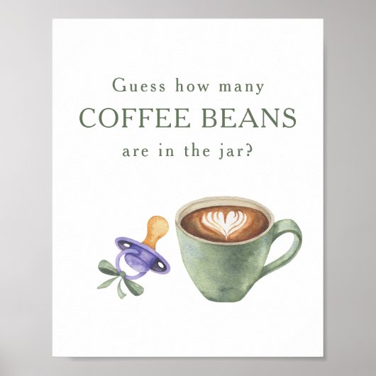 Kaffeezubereitung - Wie viele Kaffeebohnen Poster (Vorne)