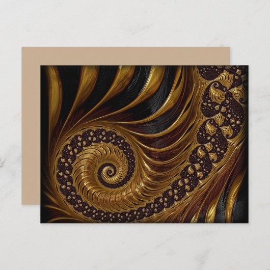 Kaffefedern Fraktal Postkarte (Vorne/Hinten)