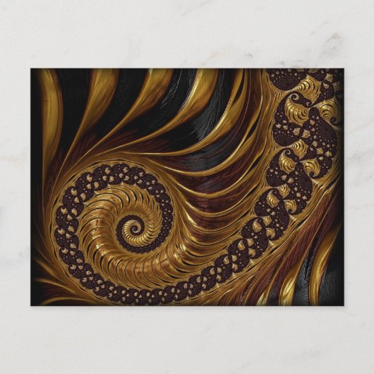 Kaffefedern Fraktal Postkarte (Vorderseite)