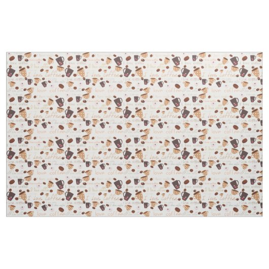 Kaffegewebe der Liebe I Stoff (Yard (91,4 cm))