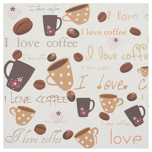 Kaffegewebe der Liebe I Stoff (Muster)