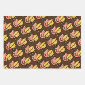 KAFFEICONS-SET-PAPIERBLÄTTER GESCHENKPAPIER SET (Vorderseite 3)