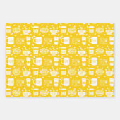 KAFFEICONS-SET-PAPIERBLÄTTER GESCHENKPAPIER SET (Vorderseite 2)