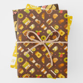 KAFFEICONS-SET-PAPIERBLÄTTER GESCHENKPAPIER SET (Beispiel)