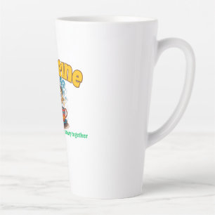 KAFFEIN: DER KLEBER, DER MEINE SANITÄT ZUSAMMENHÄL MILCHTASSE
