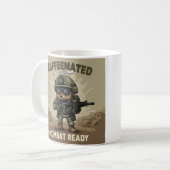 Kaffeinat & Combat Ready - Patriotische Tasse (Vorderseite Links)
