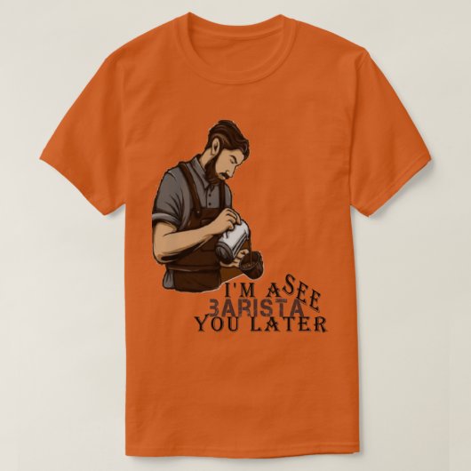 Kaffeinat und Dominate Barista Kaffee Lover Espre T-Shirt (Design vorne)