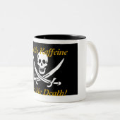 Kaffeine Pirat Zweifarbige Tasse (VorderseiteRechts)
