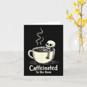 Kaffeinig auf den sonnigen Skelettkaffee Lover Karte (Gelbe Blume)