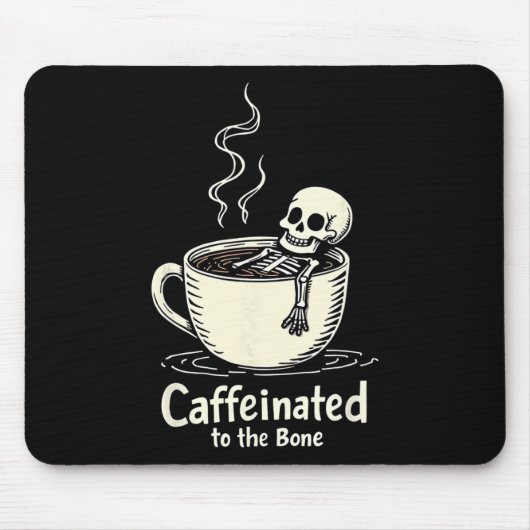 Kaffeinig auf den sonnigen Skelettkaffee Lover Mousepad (Vorne)