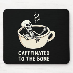 Kaffeinig auf den sonnigen Skelettkaffee Lover Mousepad