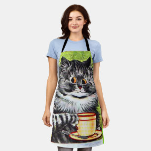 KAFFEKATZE LOUIS WAIN ART RETRO KÜCHE SCHÜRZE